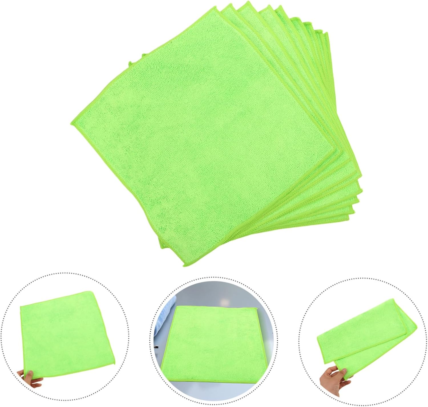 10pcs Automotive Cleaning Cloth Microfiber Towels 30x30cm Reusable Car Interior Polishing Rags for Windows Wheels Dashboard Detailing and Car Care
