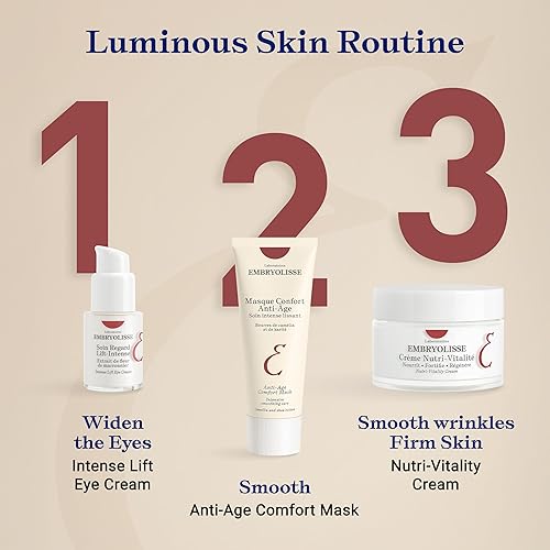 Miniatura 6 de Embryolisse Mascarilla antiedad, máscara facial nocturna de ácido hialurónico y vitamina E, crema antiarrugas natural y orgánica, loción sin