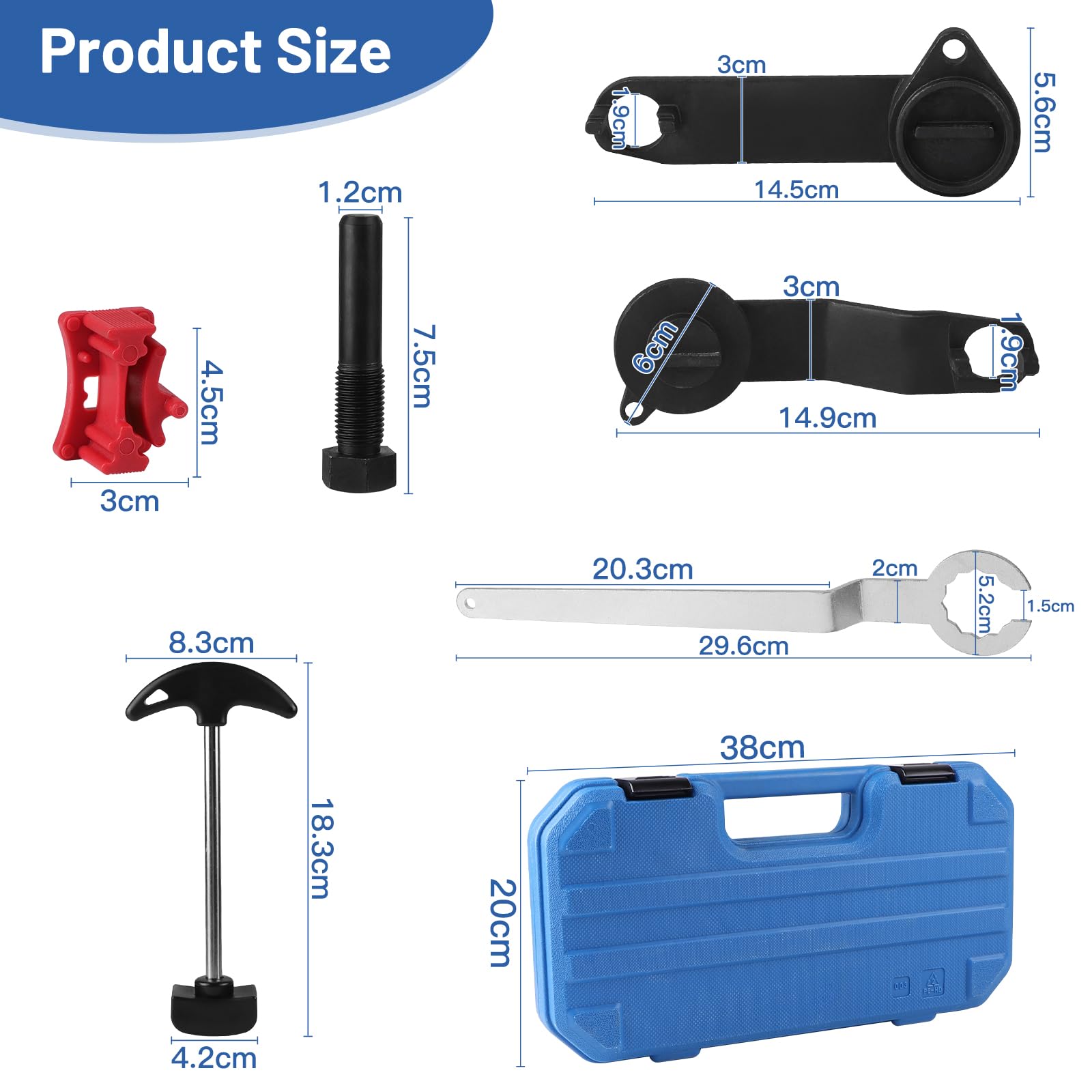 lalago 6pcs Strumento per Regolazione del Motore, Motori Cinghia Dentata per Alberi a Camme, Attrezzo Messa in Fase Compatibile con VW/A3, per VAG EA211 Serie 1.2L 1.4L 1.4T 1.5T 1.6L FSI TSI TFSI