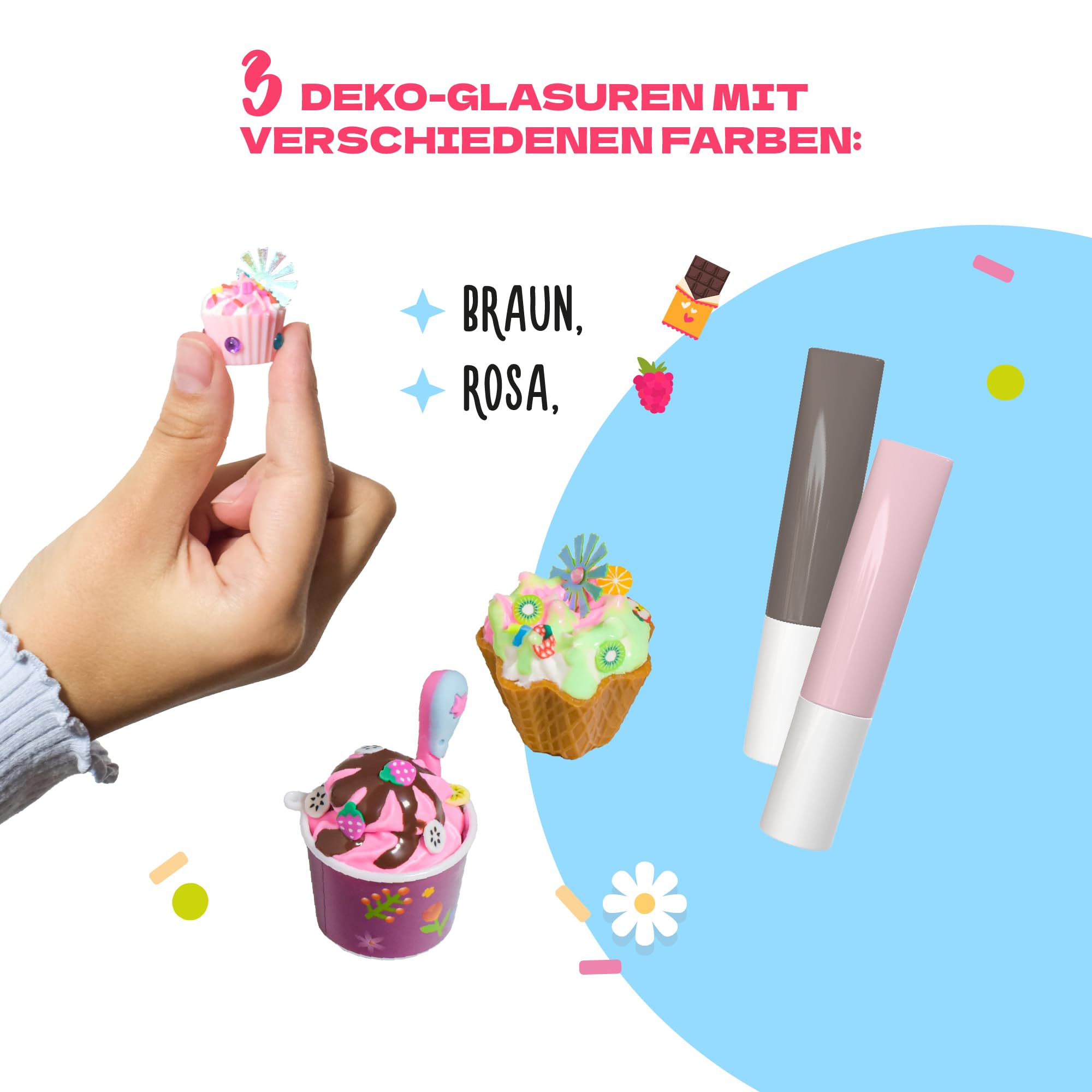CRAFTY CATS Bastelkoffer Kreativ Set Dessertträume für Katzenliebhaber Kinder ab 6 Jahren DIY Haustier-Basteln, Bastelbox Katzen, kreatives Bastel Set Geschenkidee Familie