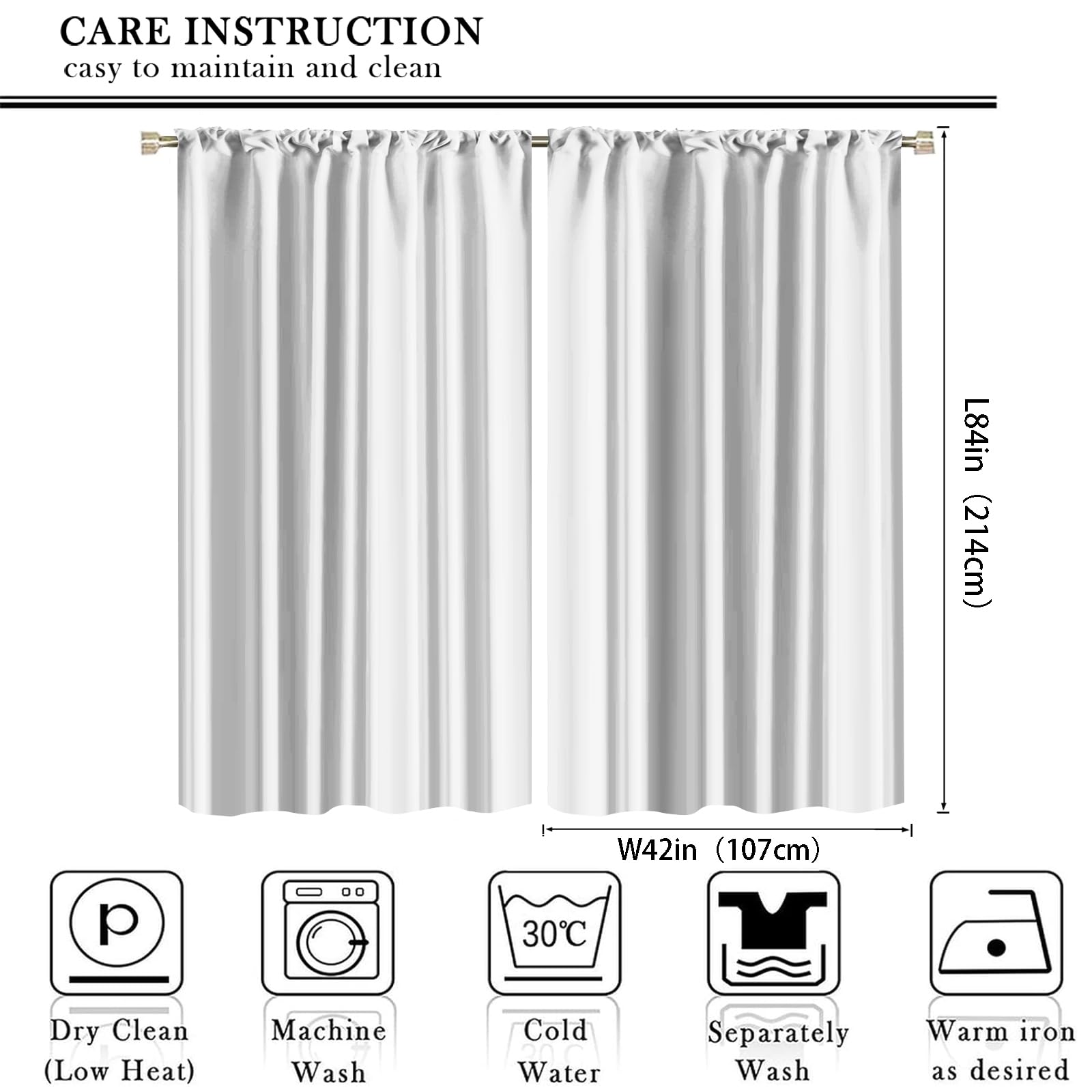 Abstract Modern Line Art Thermal Insulated Blackout Kids Curtains, Brown Rod Pocket Boy Curtains Sunshade Curtains for Living Room Kitchen Bedroom-2 Panels W42xL84in