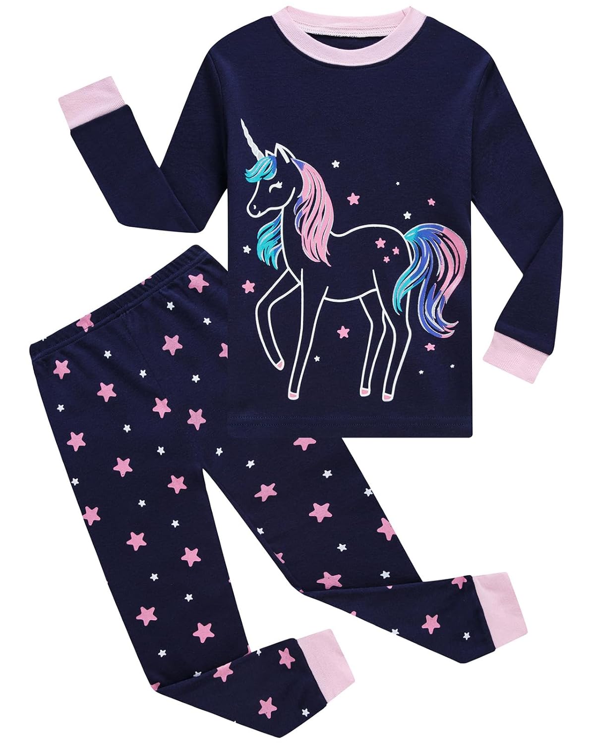 Little Girls Pajamas Sets Toddler Girls Cotton Pjs Sleepwear Sets