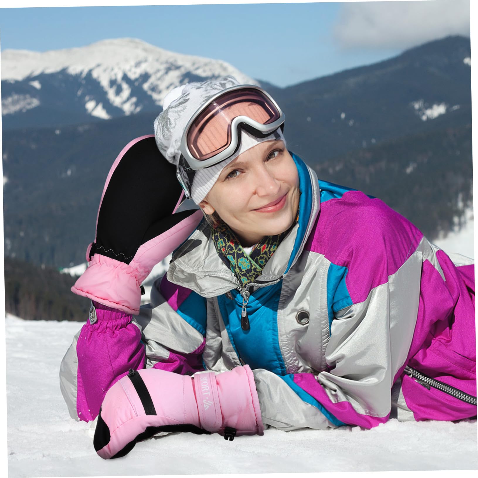 Didiseaon Guantes Térmicos Impermeables para Mujer Resistentes al Viento con Función Táctil Cálidos y Flexibles para Esquí Senderismo y Actividades Talla Azul