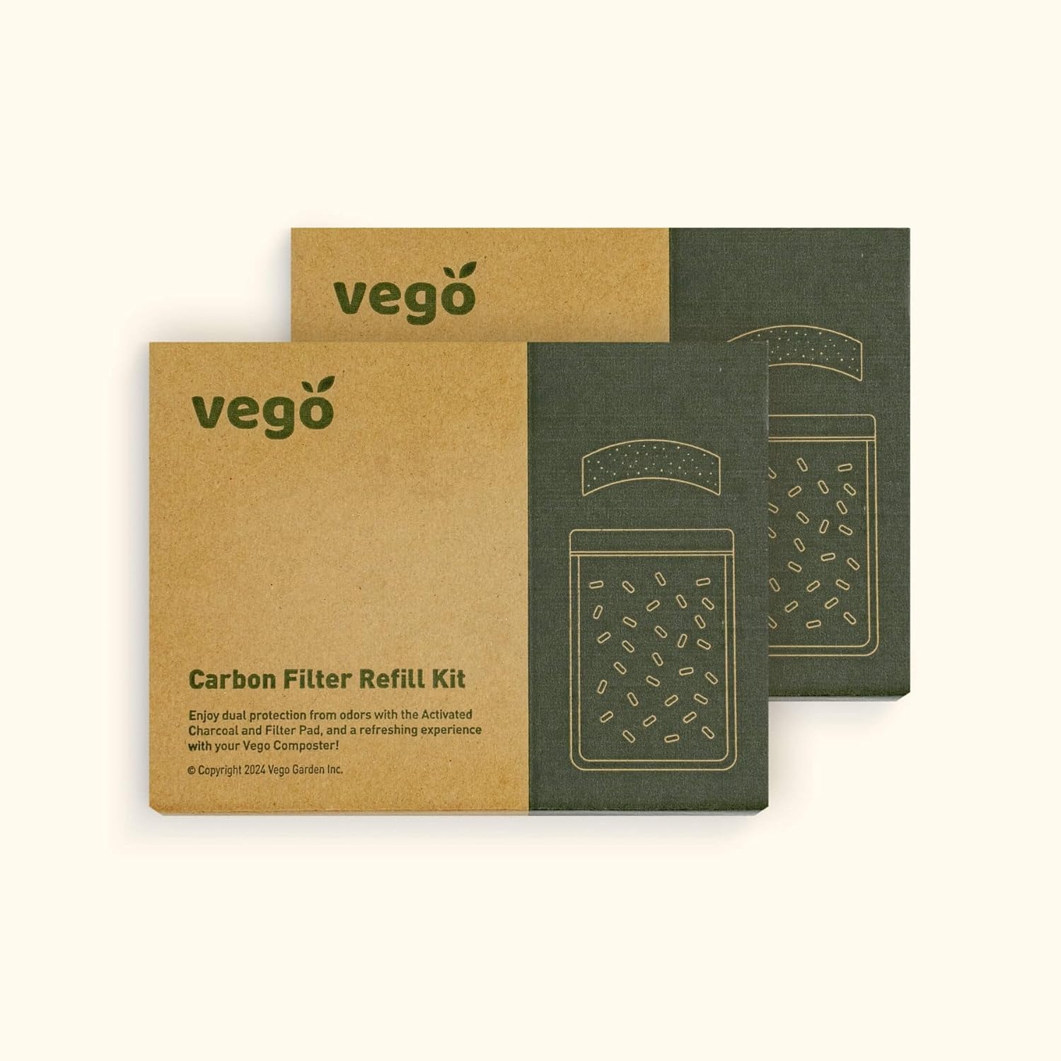Vego Carbon Filter Refill Kit, 2 Bag