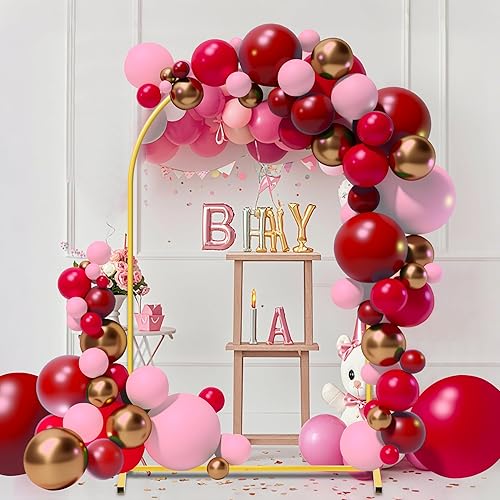 Miniatura 9 de Soporte de fondo de arco de 7.2 pies para fiesta, soporte de arco de boda para ceremonia, fiesta de cumpleaños, baby shower, cabina de fotos, fácil