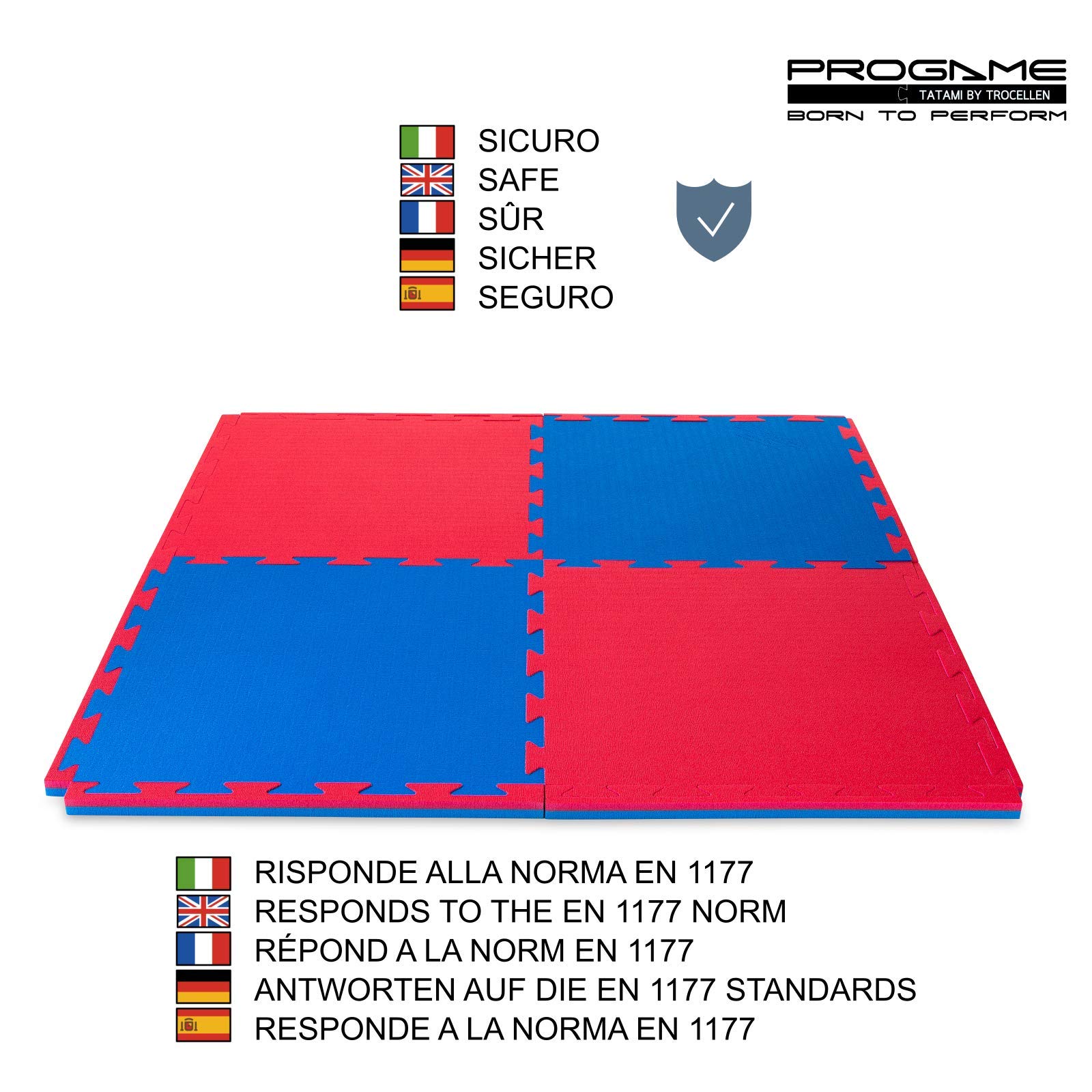ProGame Kit 8 Pièces 50x50 cm Tatami Gym 2 cm BASIC-HOME Tatami Puzzle Karate tatami mat arts martiaux
