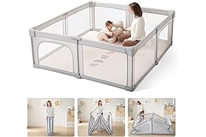 TMSENE 71” x 79” Pre-Assembled Large Playpen