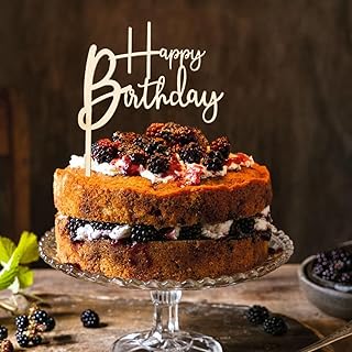 Happy Birthday Cake Topperï¼ŒWooden Textured Cake ï¼ŒBoys Girls Women Men Happy Birthdayï¼ŒKids Birthday Party Decorationsï¼Œbaby showerã€‚