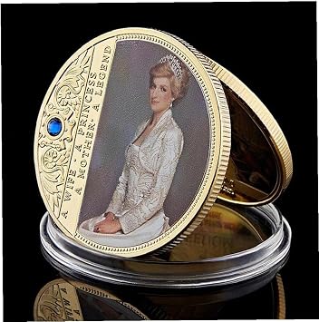 1pc Princess Diana Commemorative Coin Queen Souvenir Coin Gold Collectible Coins Collection Gifts