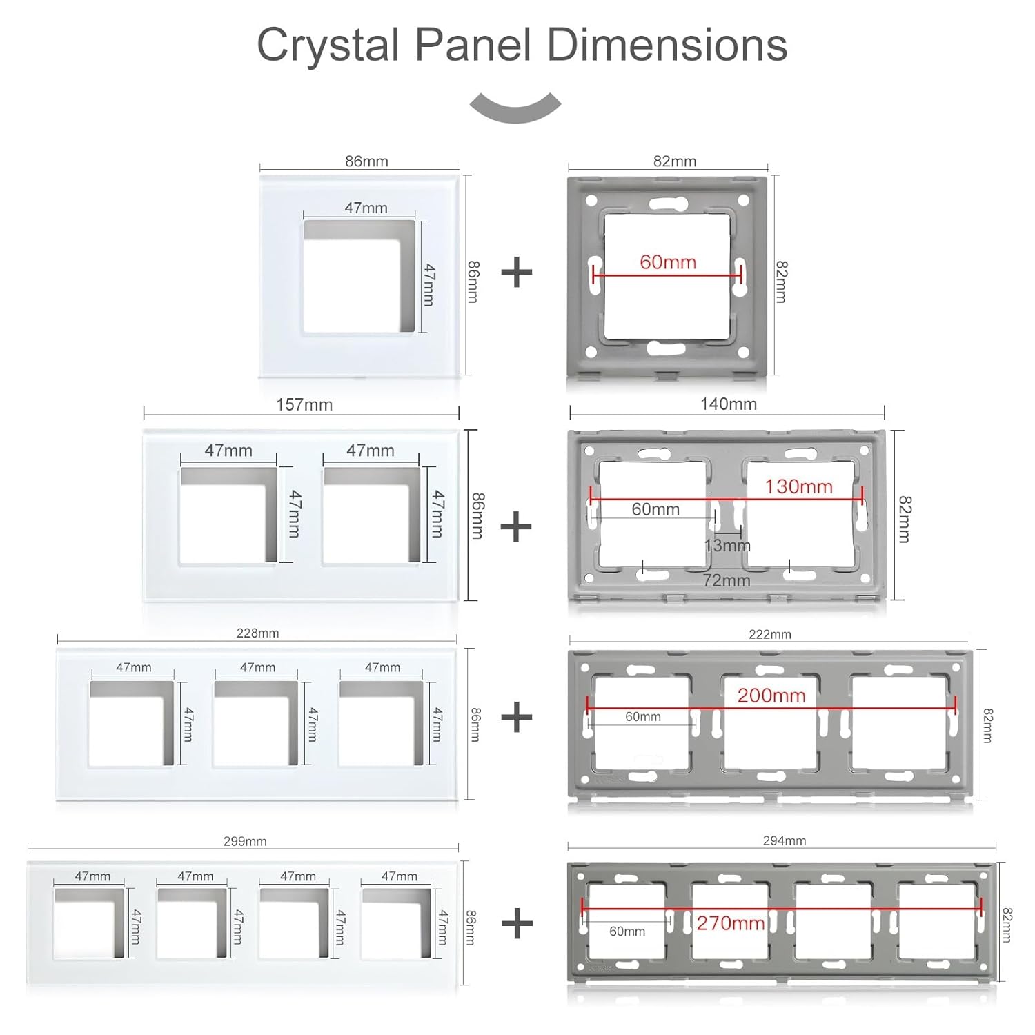 Dual Internet Sockets CAT6 Wall Socket EU Power Sockets Plus Network PC Data Computer Connecter Outlets Glass Panel(Dual CAT6 Black)