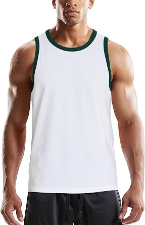 Zengjo Tank Tops for Men Athletic Jersey Ringer Tanks for Sports Sleeveless Shirts