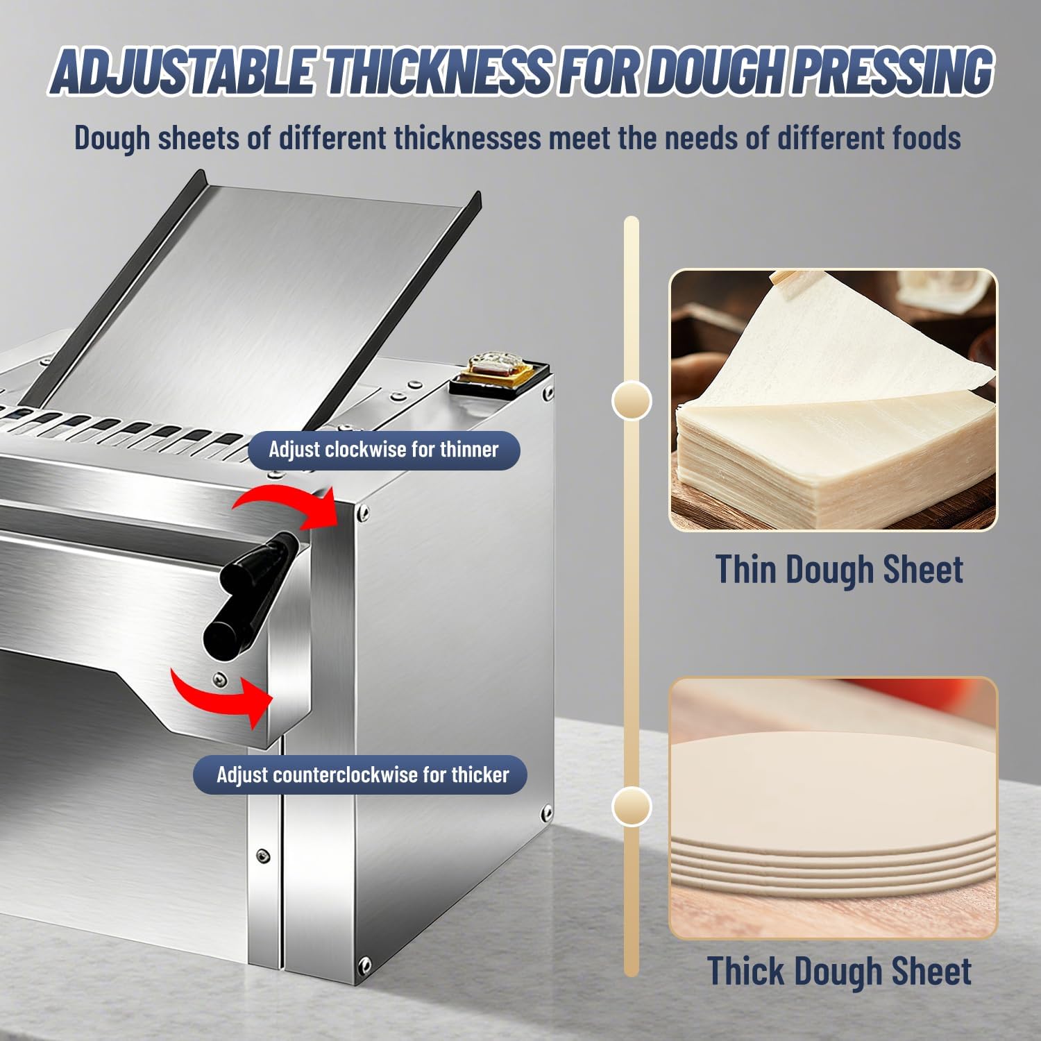HNZXIB Commercial Electric Dough Sheeter Machine, Dough Roller Sheeter image 4