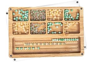 Wood Bead Board for Jewelry Making with Lid