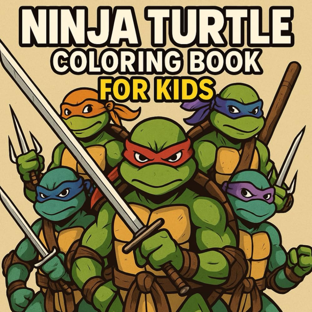 Ninja Turtle coloring book for kids: A fun and creative adventure for kids to color and explore