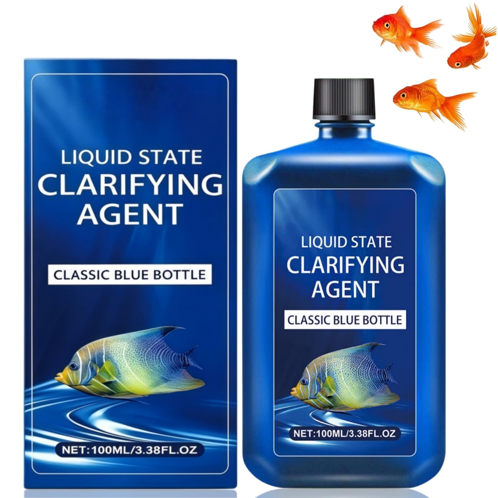 Fast-Acting Aquarium Water Clari/fier & Purifi/cation Clari/fier, Powerful Liquid Al/gae Remover and Water Condi/tioner, Safe & Gentle Formula for Tank, Clari/fying Agent for Cloudy Water Treatment