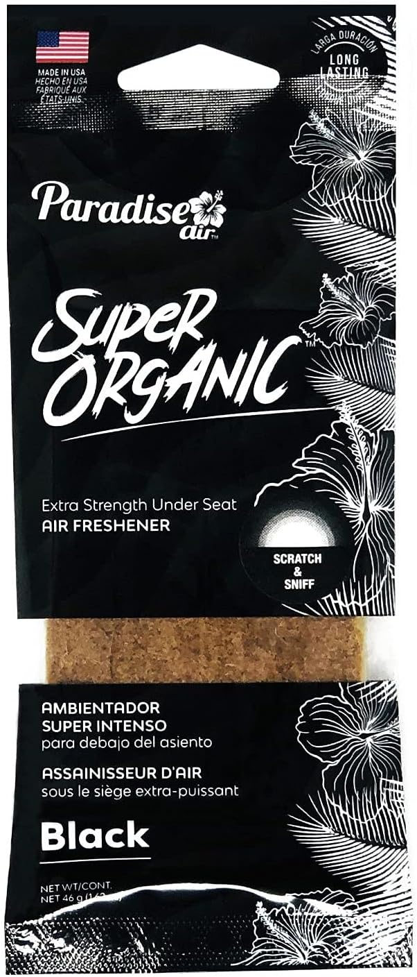 Super Organic Car Air Freshener Black Burst USA