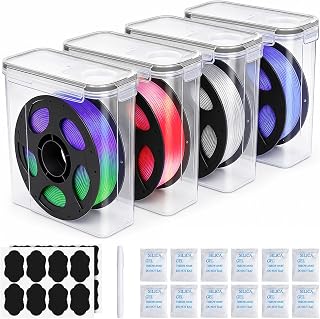 Filament Aufbewahrungsbox, 4 Stück Filament Box für 3D Drucker Filament