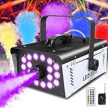 1200W Fog Machine Halloween Outdoor with 18 LED Lights 6000CFM Smoke Machine Fog Indoor with Remote for Wedding Party DJ Disco Stage