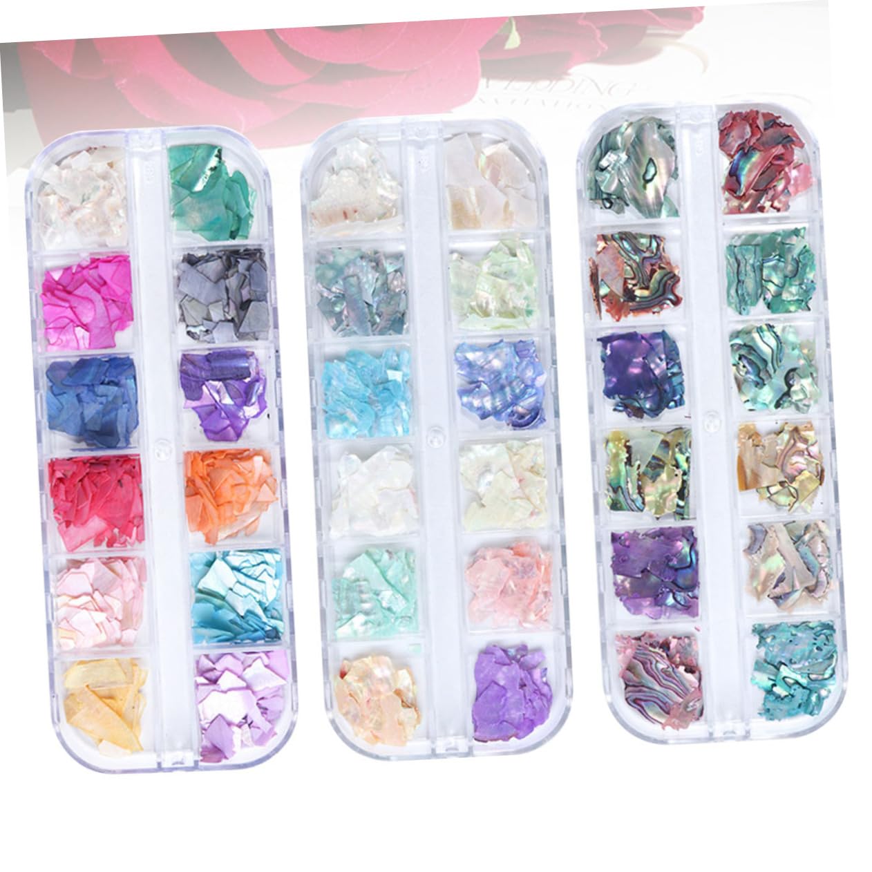 Didiseaon 3 Set Toppa Glitterata Per Unghie Punte Per Trapano Per Unghie Fascino Fiocco Decorazioni Unghie Decorazioni Per Unghie Accessori Chiodatrice Decorazione Delle Unghie 3 Scatole*3