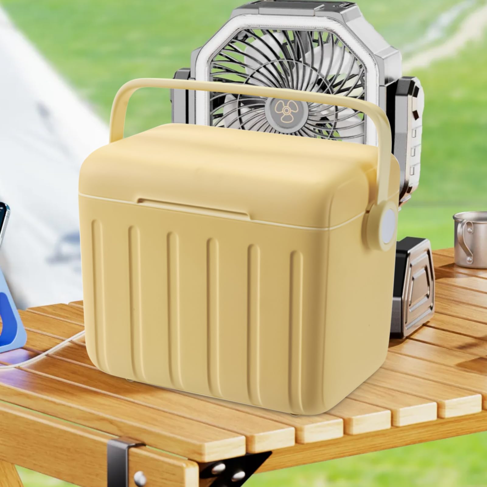 Cooler Portatile Contenitore Refrigerante Per Bevande Da 6 Litri | Piccola Scatola Isolante Per Freddo Per Campeggiatori Pescatori Spiaggia Viaggio Vacanza Barbecue Pesca Eventi Sportivi