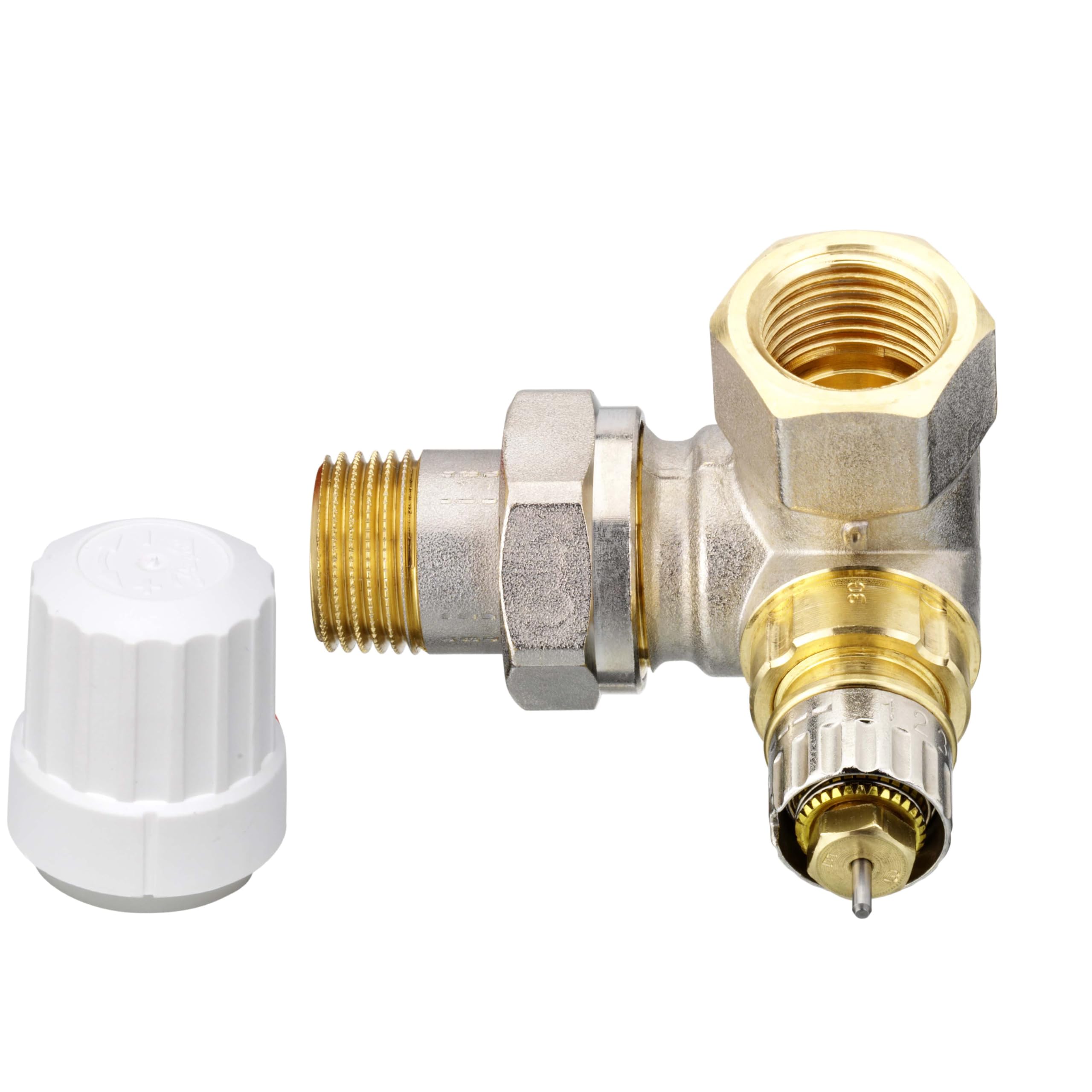 - Corps de robinet - Corps de robinet RA-IN à Kv réglable, 1/2" (15/21) angle à gauche du radiat