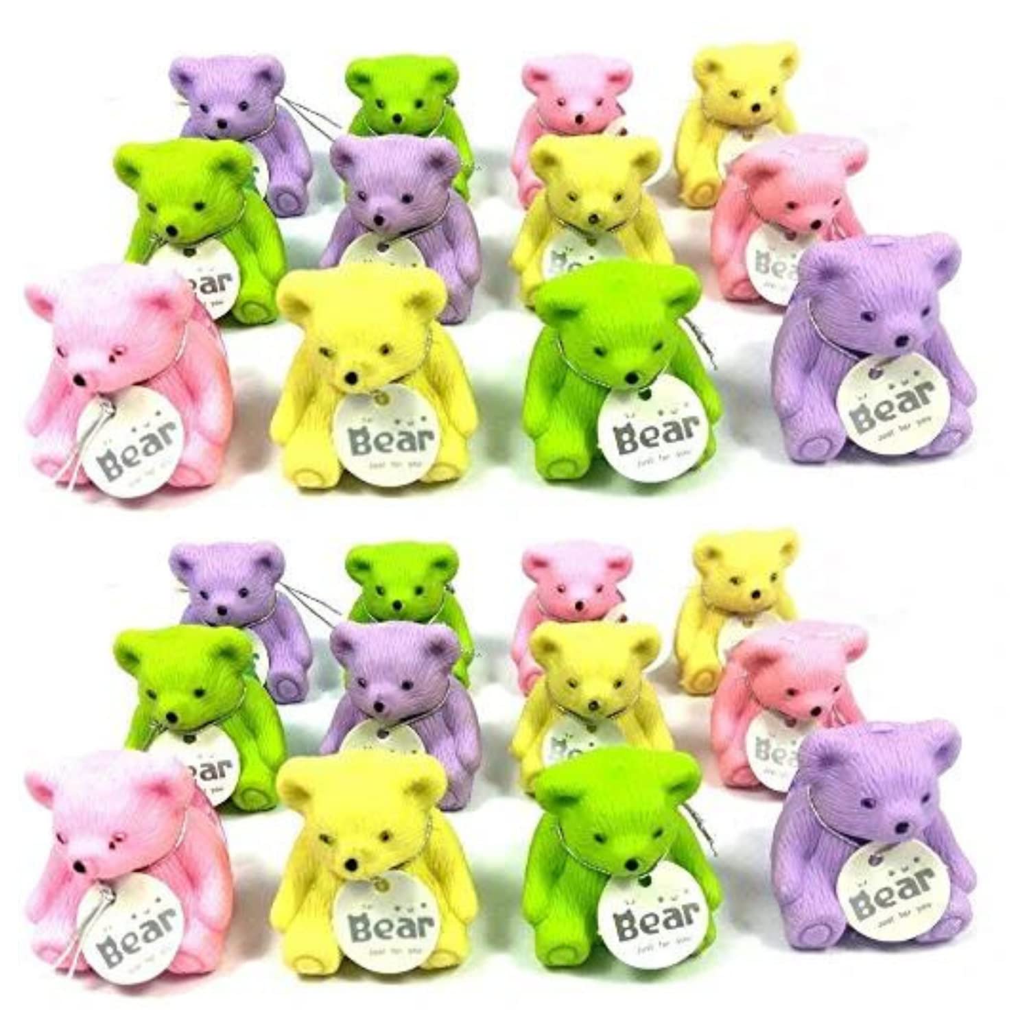 Parseed Birthday Party Return Gift for Kids in Bulk, Non-Toxic Eraser Teddy Bear Shape | 2 in 1 Erasers and Sharpener (Multicolor) (Pack of 40) (B0BRG45BKR) Amazon Price History, Amazon Price Tracker