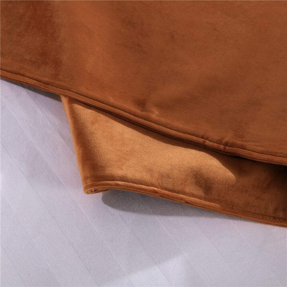 Luxury Velvet Bed Runner Scarf/Bed Tail Towel Home Hotel Bedroom Bedding Decor (830#Orange,?50x180?for 1.2m Bed)