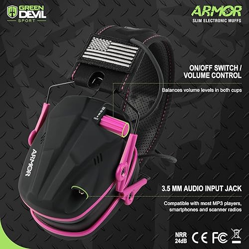 Miniatura 3 de GREEN DEVIL Disparo Protección auditiva Reducción de ruido electrónico Protección auditiva Orejeras Auriculares para pistola de caza