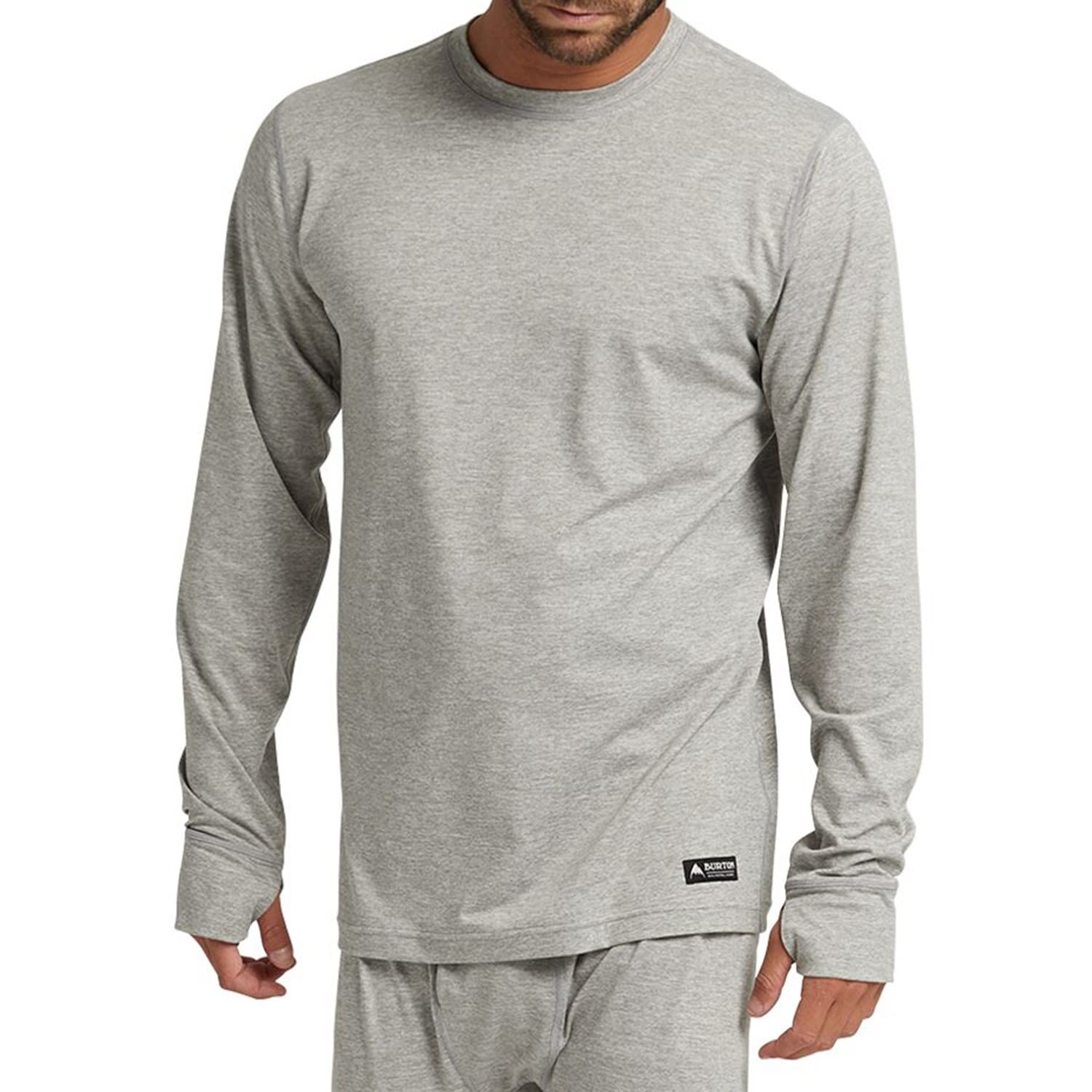 Burton Cuello Redondo de Peso Medio Capas-Base, Gris, S para Hombre