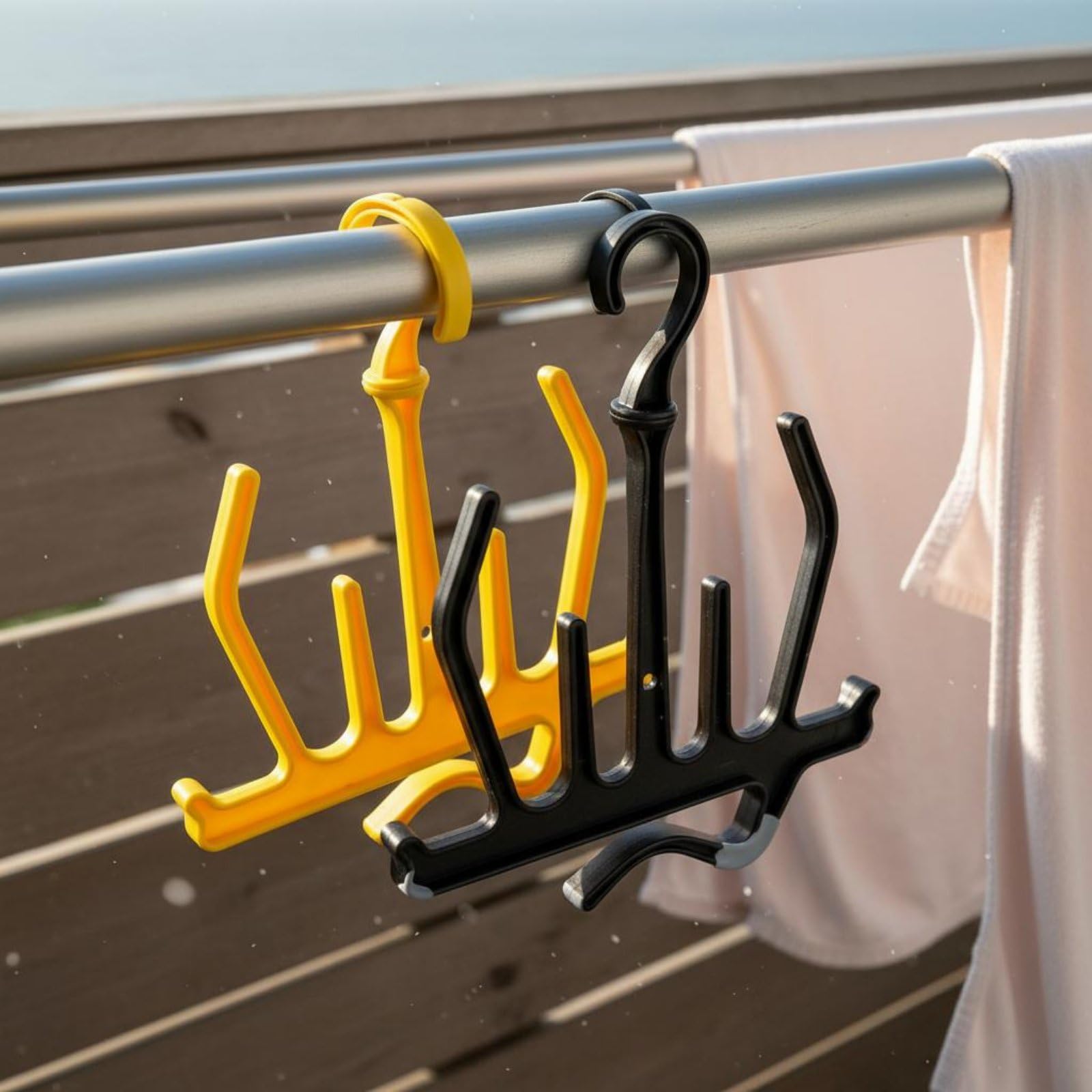 PP Hanger Cintre Plongée Support Combinaison Porte-Accessoires Corps Large Préserve la Forme Polypropylène Haute Résistance Rotation 360° Drainage, Bleu