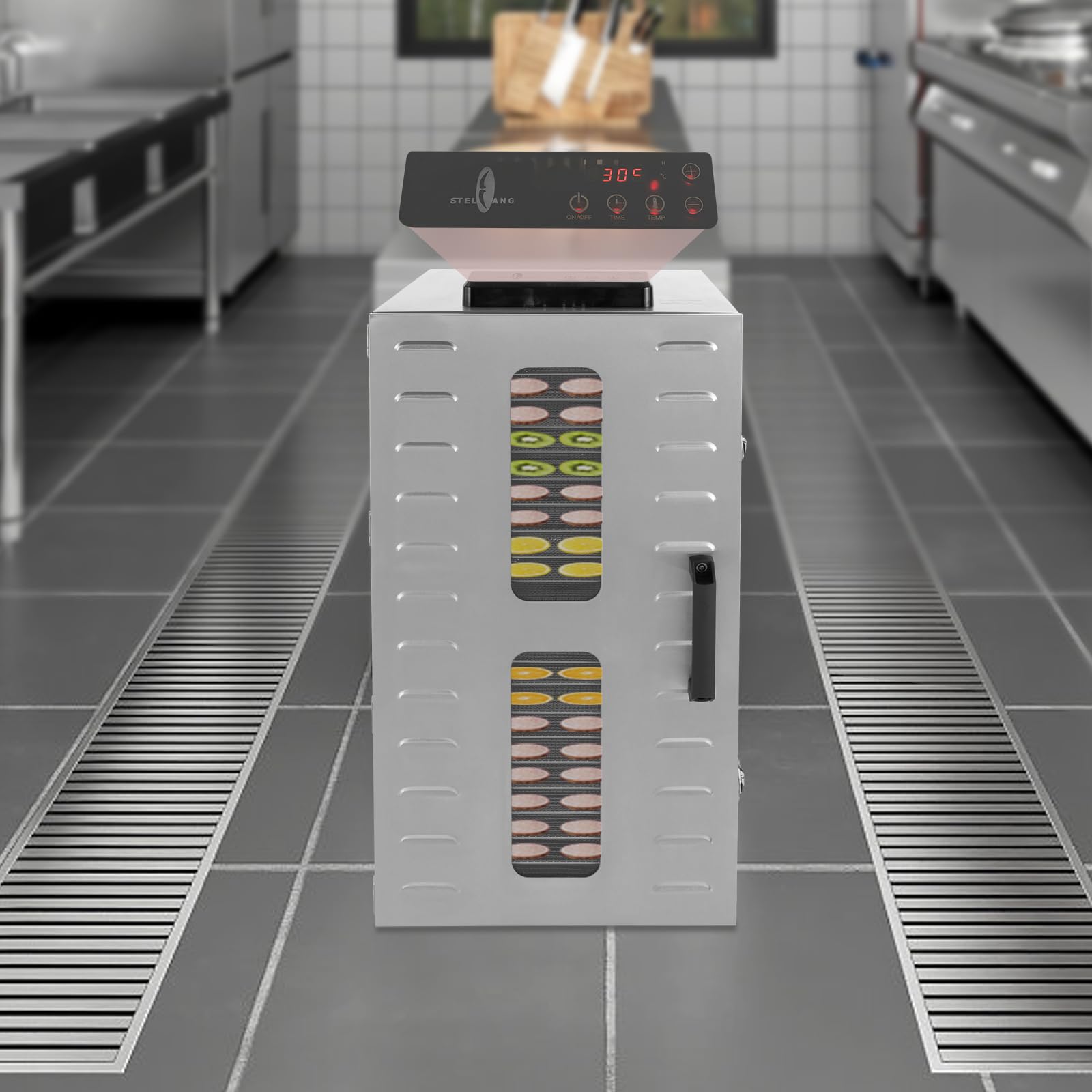 Commercial Food Dehydrator 22 Trays, Usable Area up to 34ft² 1600W Detachable Stainless Steel Food Dryer Machine, Premium Multi-Tier Meat Beef Jerky Maker Fruit/Vegetable Dryer