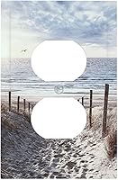 Vista 53 de Cubierta de Pared de Interruptor y Toma de Corriente de 1 Gang de Patrón Texturizado de Mármol Turquesa Oscuro Azul Gris Moderno Abstracto de Lujo