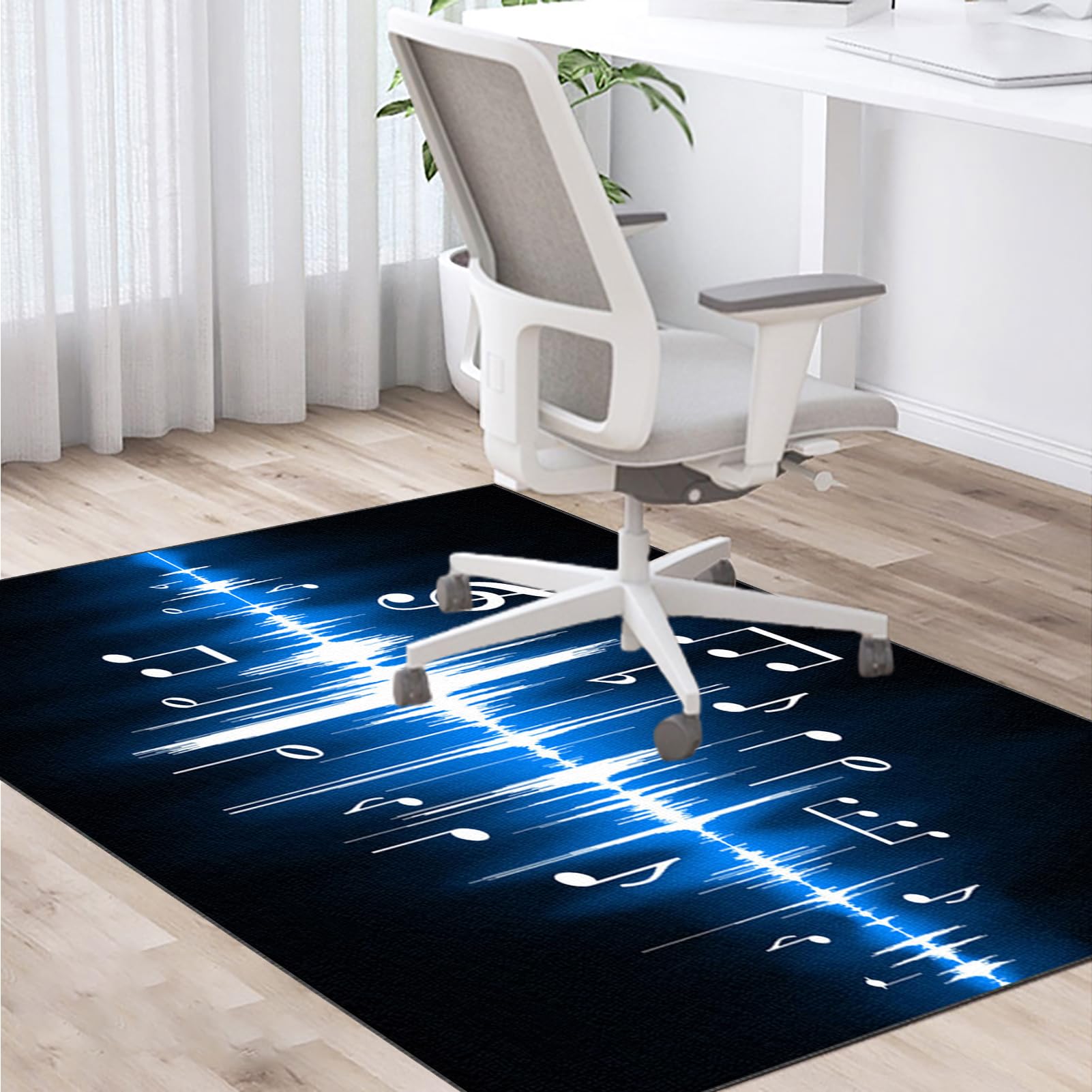 Zteiuqx Computer Gaming Chair Mat,Office Chair Mat for Hardwood Floor & Carpeted Floor, Heavy Duty Floor Protector Desk Chair Mat for Carpet Floors, Non Slip Chair Mat for Home Office 120 x 150 cm