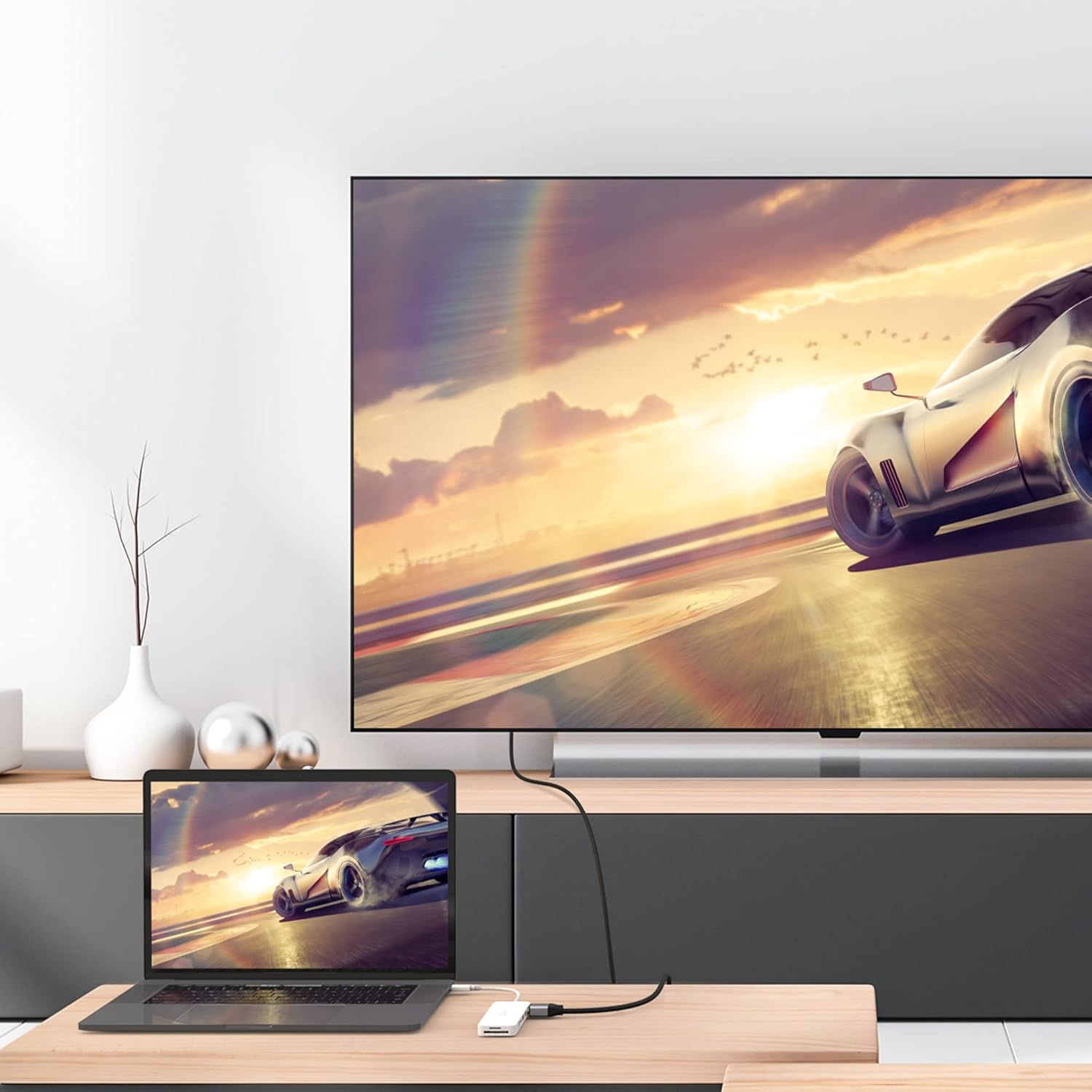 j5create USB-C Mini Hub - 4K HDMI, 2 x USB 3.1 5Gbps, microSD & SD Card Reader, 3.5mm Audio Jack, 60W PD Pass-Through Charging (JCD373)