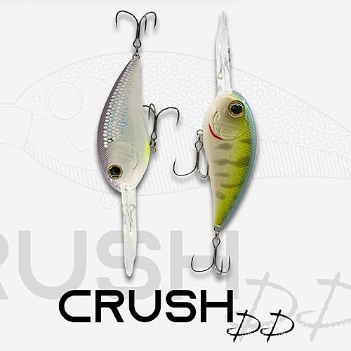 Miniatura 7 de 6th Sense Crush Deep Diving Crankbait - Señuelo de pesca de alta calidad en aguas profundas con detalles 3D, ganchos de níquel negro afilados y
