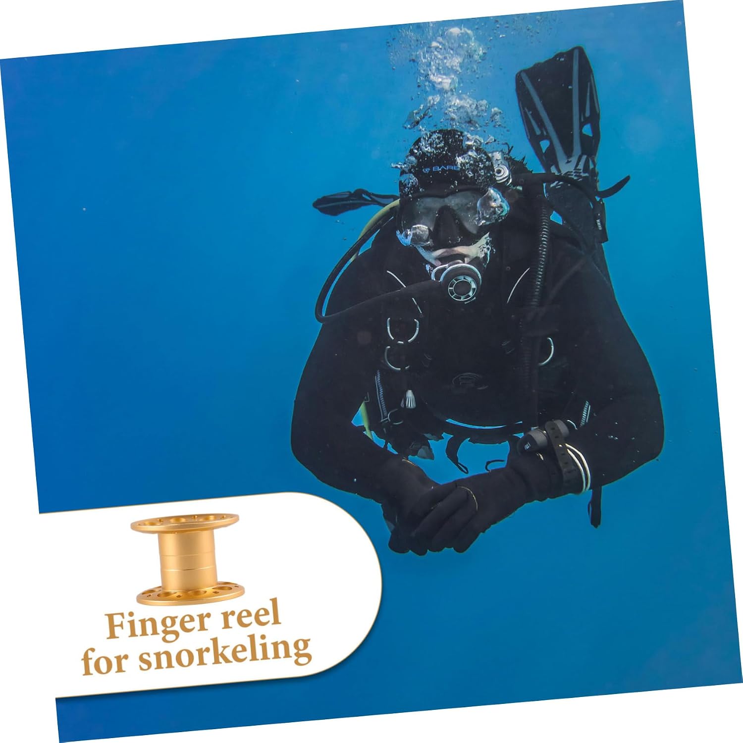 BESPORTBLE Convenient Scuba Diving Spool Reel Snap Clip Portable for Underwater Navigation for Snorkeling and Diving Accessories Enhanced Texture and Easy Use Construction for Performance