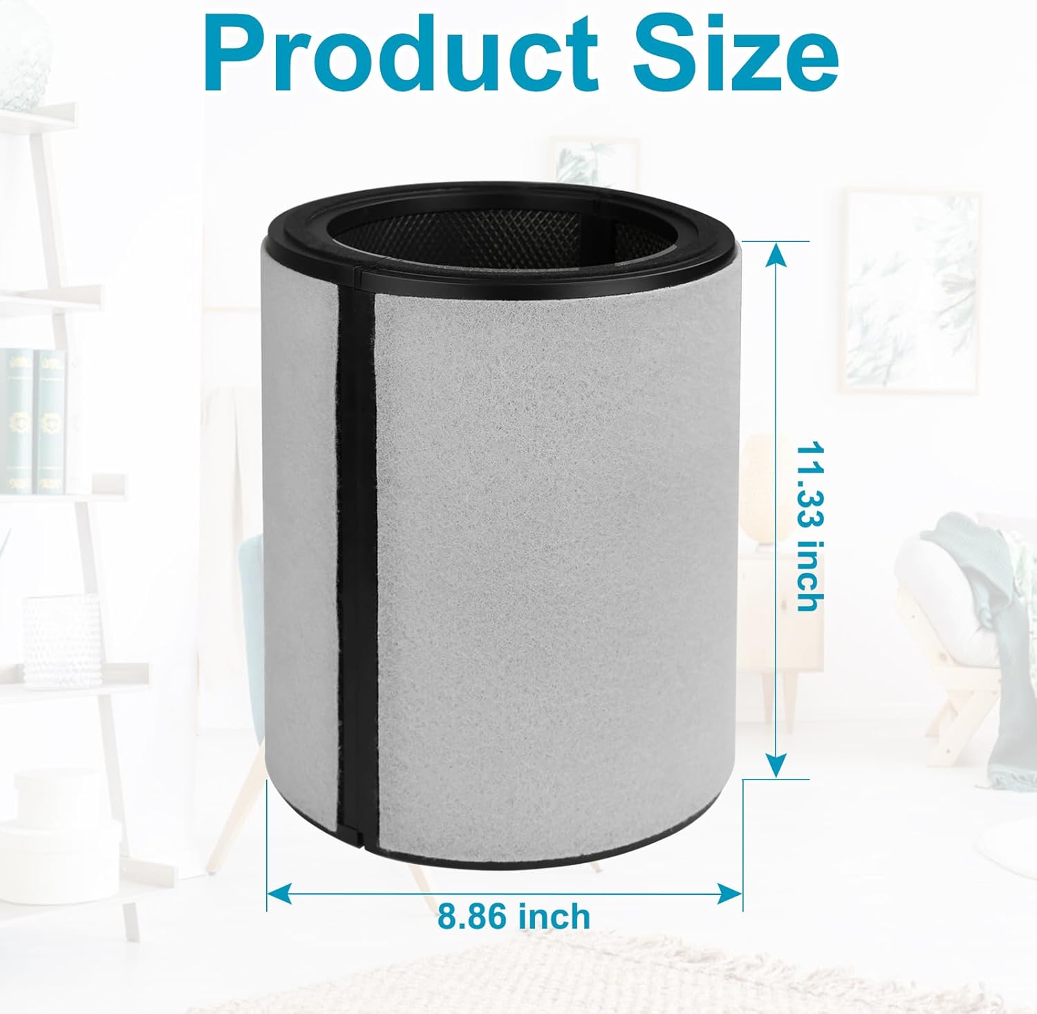 1 Pack H7122 Replacement Filter Compatible with GoveeLife Air Pur-ifier H7122, 3-Stage Air Filter Replacement for H7122 Fit for Govee Air Purif-ier Filter