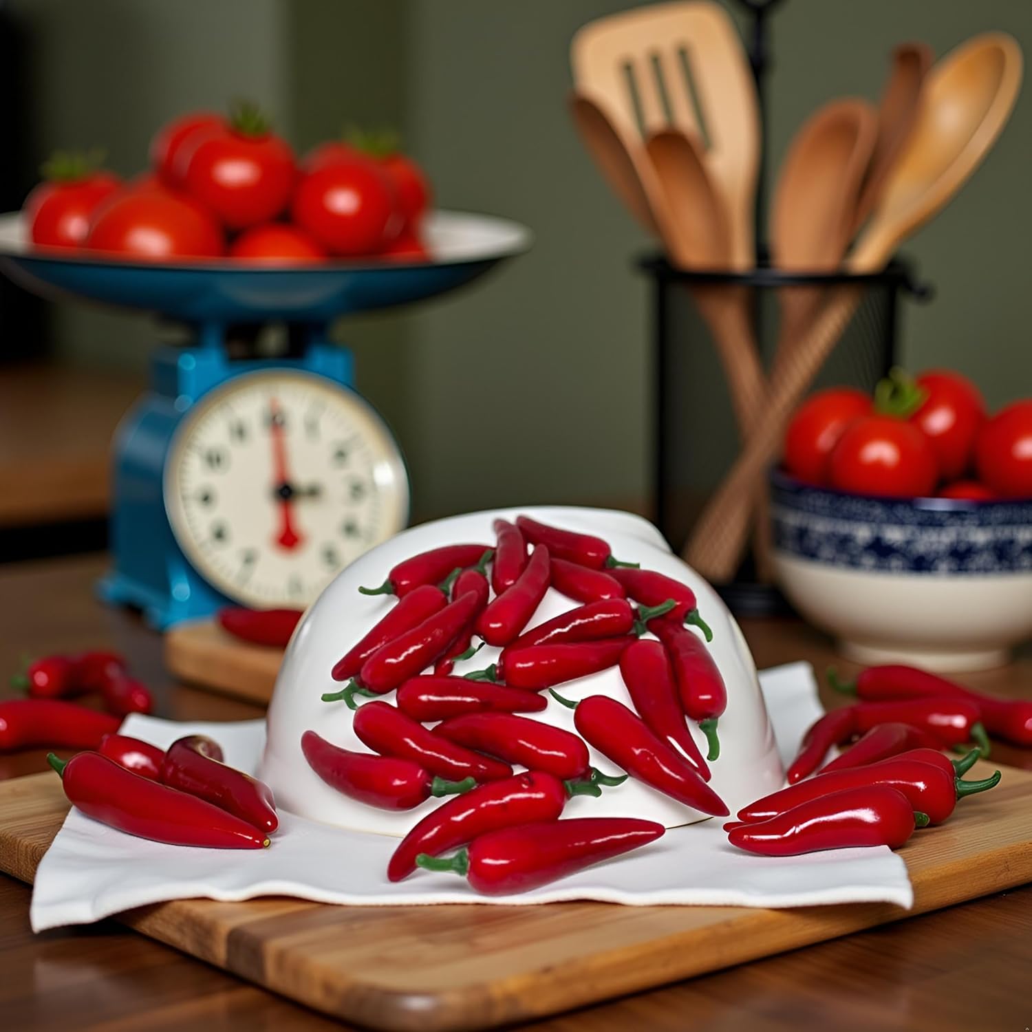 20 Pcs Realistic Fake Hot Chili Peppers Photography Props,Plastic Fake Vegetable for Photographic Props Kitchen Table Decoration and Cabinet Ornamentation Artificial Fruits - Image 4