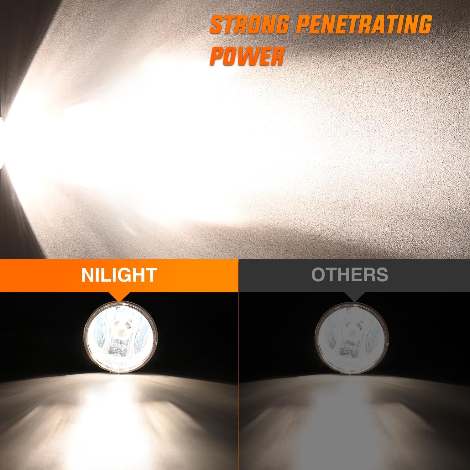 Nilight Fog Lights Assembly Compatible with 2007 2008 2009 Jeep Wrangler 2005-2008 Dodge Magnum 2009 Journey 2006-2010 Chrysler PT Cruiser 2005-2010 300 Touring Models Clear Lens