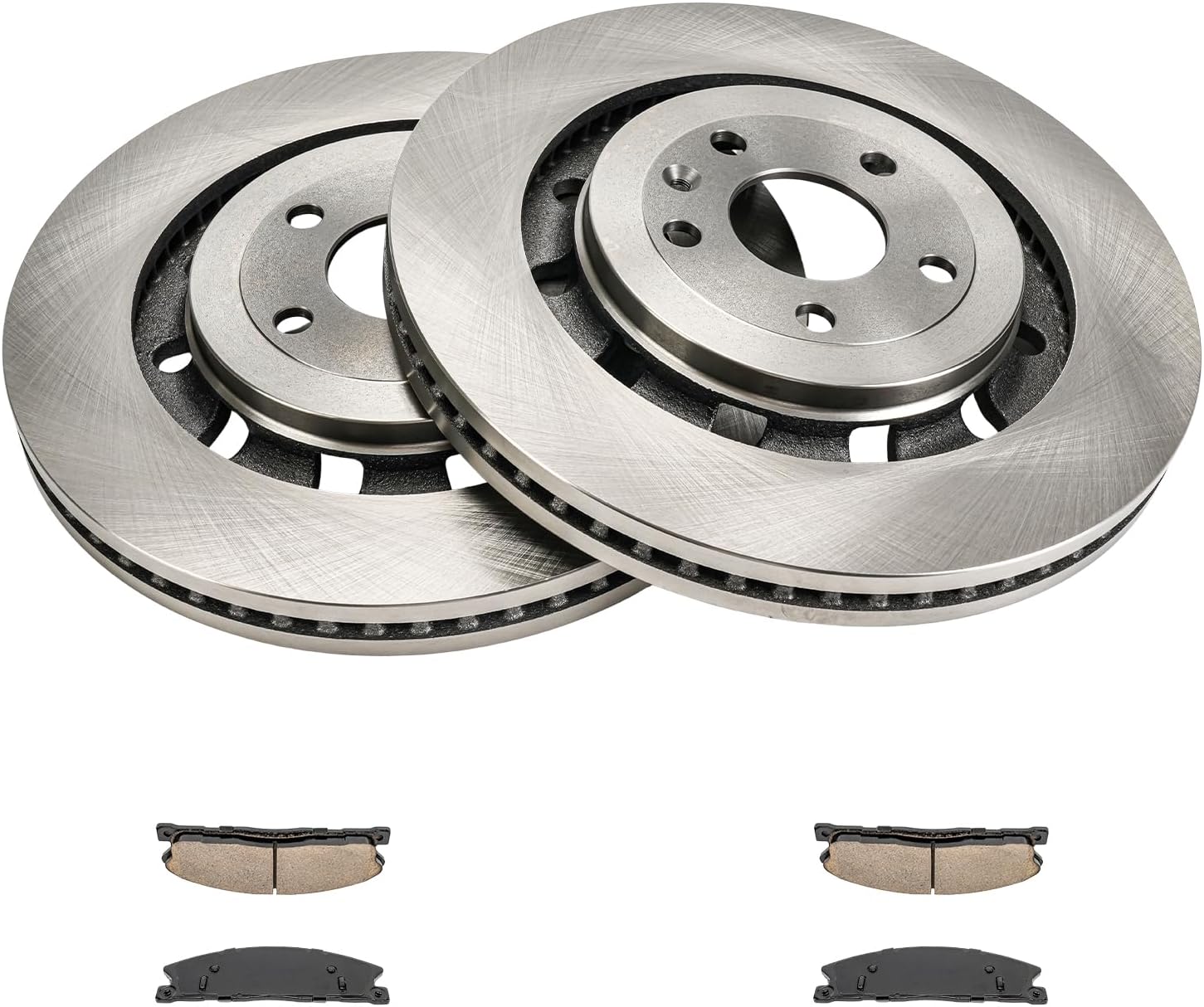 KAX Front Brake Kit for Ford, Lincoln - Explorer, Police Interceptor Utility, Flex, MKS, Police Interceptor Sedan, Taurus, MKT, Special Service Police Sedan, 13.86inch Brake Rotors Pads Kit