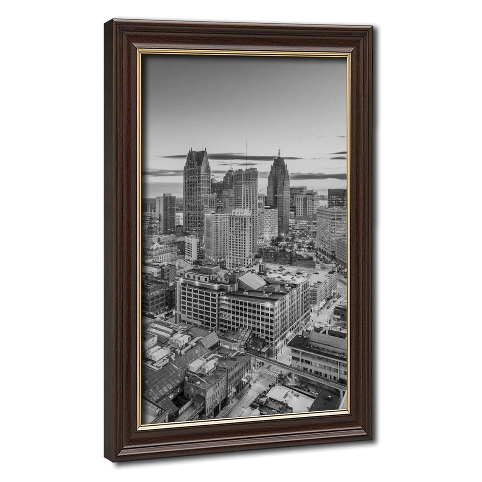Bareronor Detroit Skyline Canvas Poster Bedroom Decor Landscape Office Room Decor Gift 24" L X 36" W