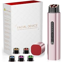 Microcurrent Facial Device - 5-in-1 Skin Tightening &amp; Lifting Facial Machine - 5 Color Face Light Therapy Device - Professional Skin Care Tone Beauty Devices for Face, Neck, and Eye Area