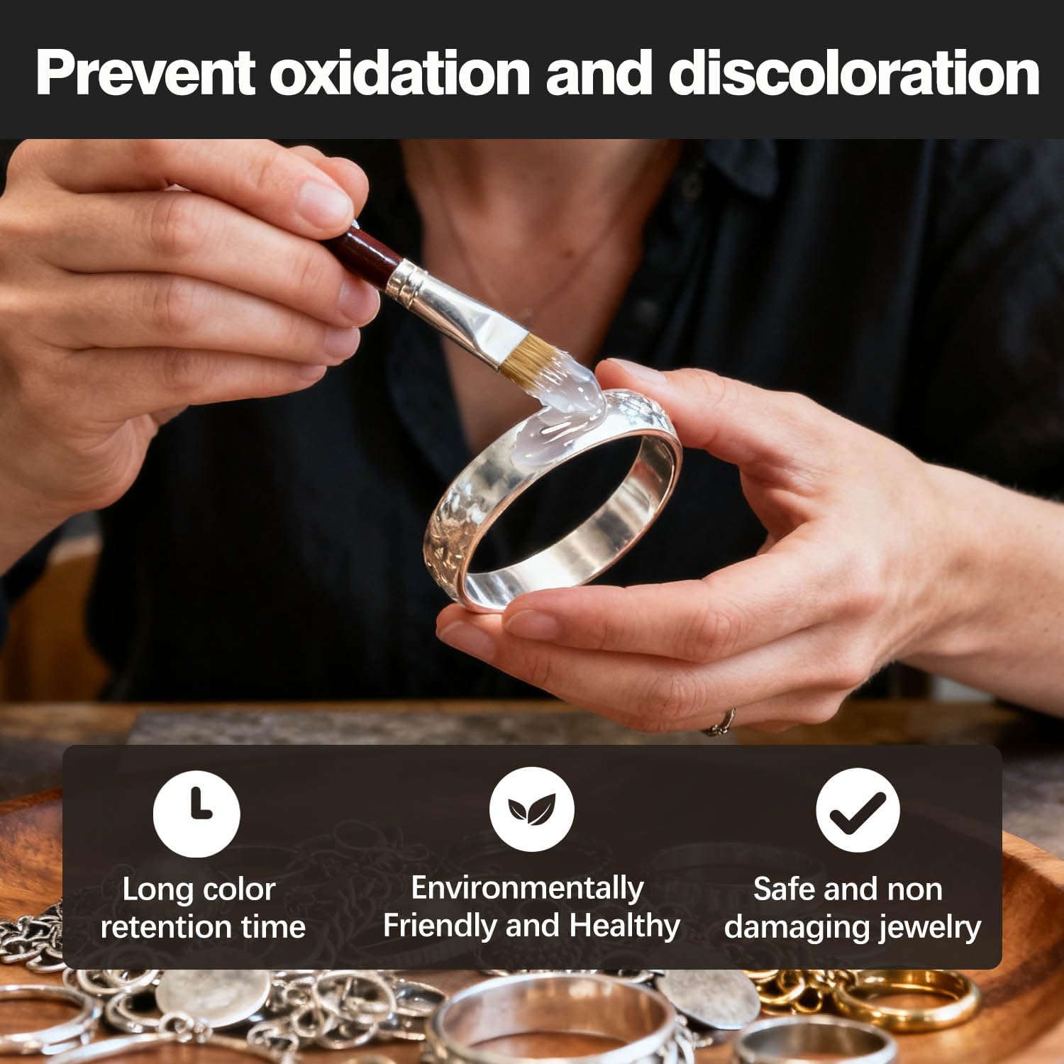 Premium Jewelry Protective Coating & Sealant – Long-Lasting Tarnish Protection, Shields Against Oxidation & Wear, Preserves Sparkle for Metals & Gemstones