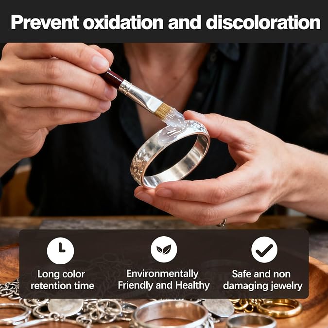 Premium Jewelry Protective Coating & Sealant Long-Lasting Tarnish Protection, Shields Against Oxidation & Wear, Preserves Sparkle for Metals & Gemstones