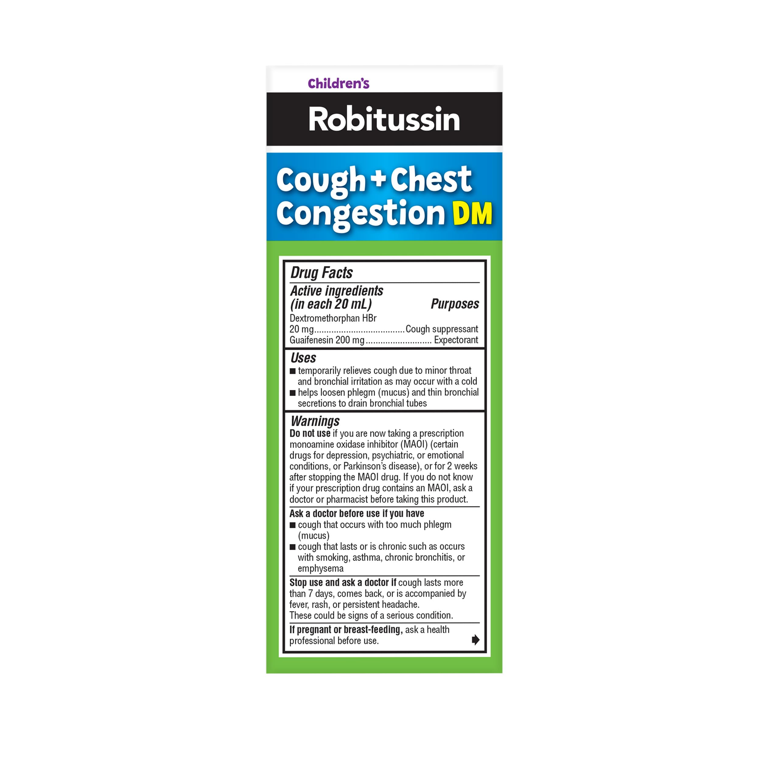 Children's Robitussin Grape Cough and Chest Congestion DM, 4 fl oz — Amazon image 15