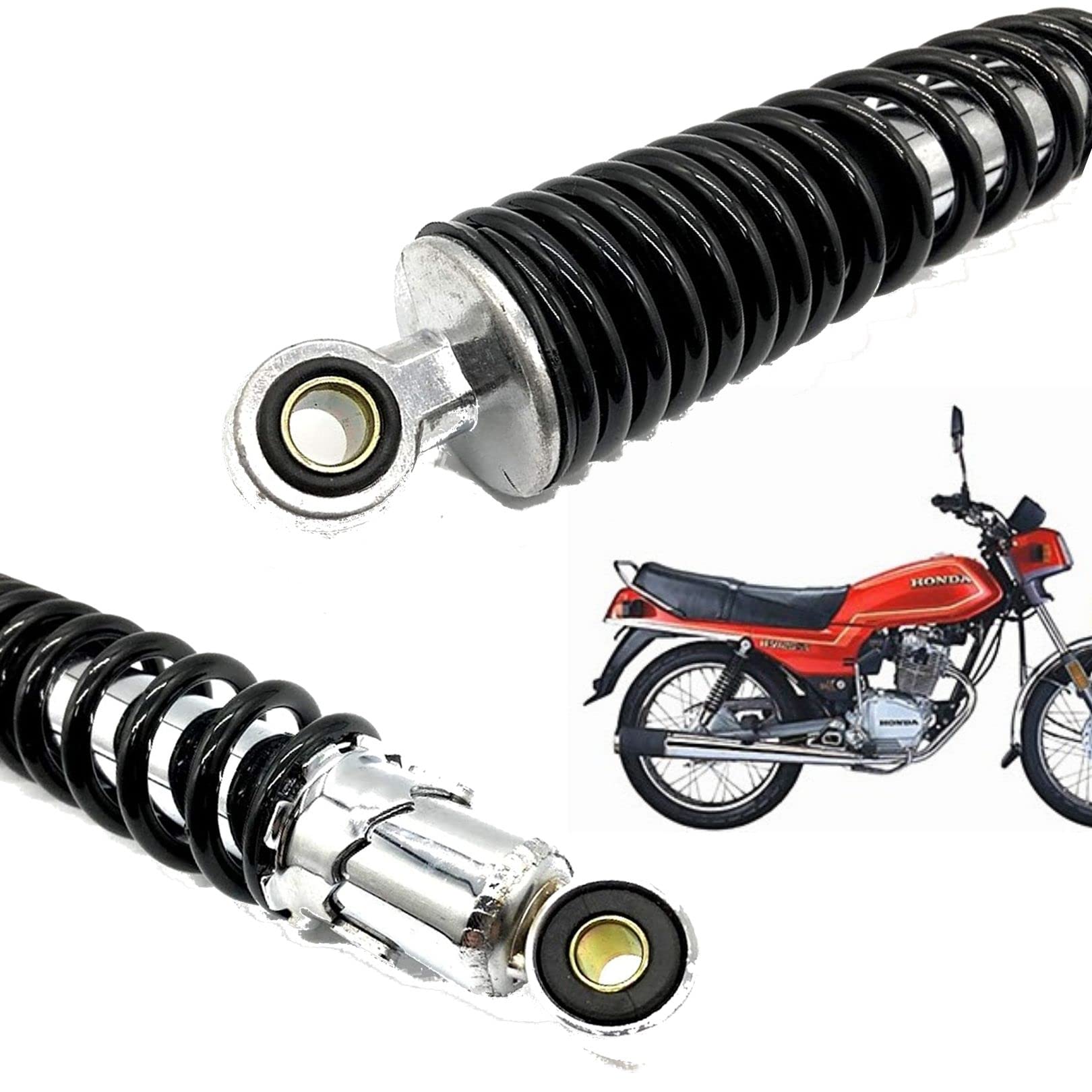 Amazon | 汎用 黒 リア ショック サスペンション 左右 セット 310mm 