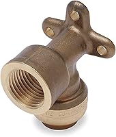 Vista 1 de SharkBite Codo de oreja de 1/2 pulgada, FNPT, paquete de 6, accesorios de plomería de latón a presión para conectar, tubo PEX, cobre, CPVC, PE-RT