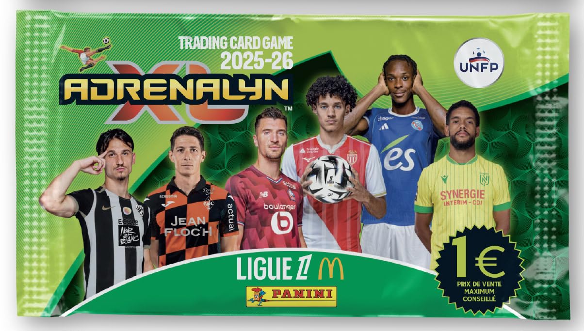 Panini ADRENALYN League 1 McDonald's 2025-2026 Trading Cards Game Pudełko 50 kieszeni