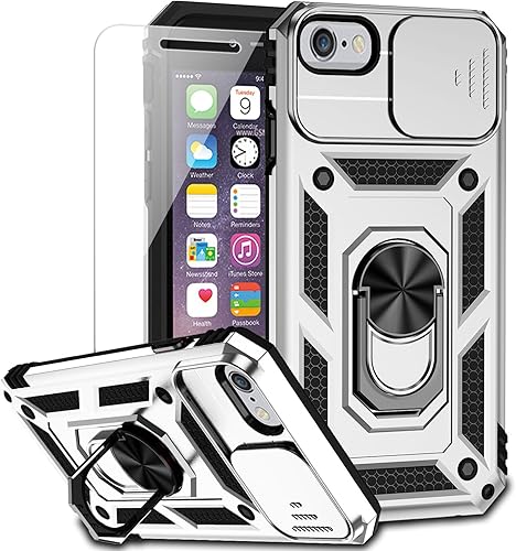 Funda para iPhone SE (3 y 2 generación 20222020) y iPhone 876 con cubierta para lente de cámara, protector de pantalla HD, protección contra caídas
