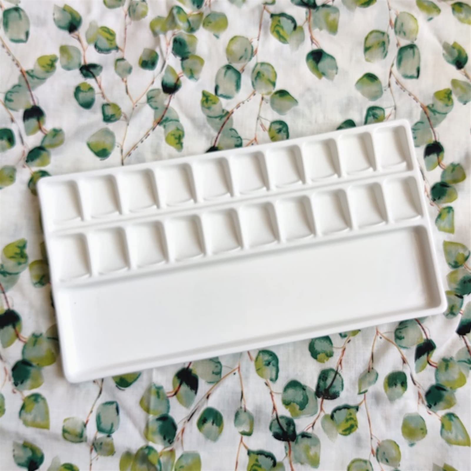 Paleta Porcelanowych Farb Akwarelowych, Prostokątna Paleta Do Malowania Ceramiki Mieszanej Z Wieloma Siatkami, Używana Do Malowania Olejnego, Gwaszu Itp.